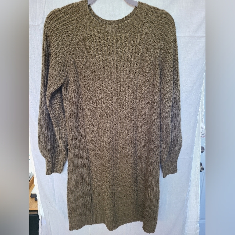 Olive Green Sweater Dress
